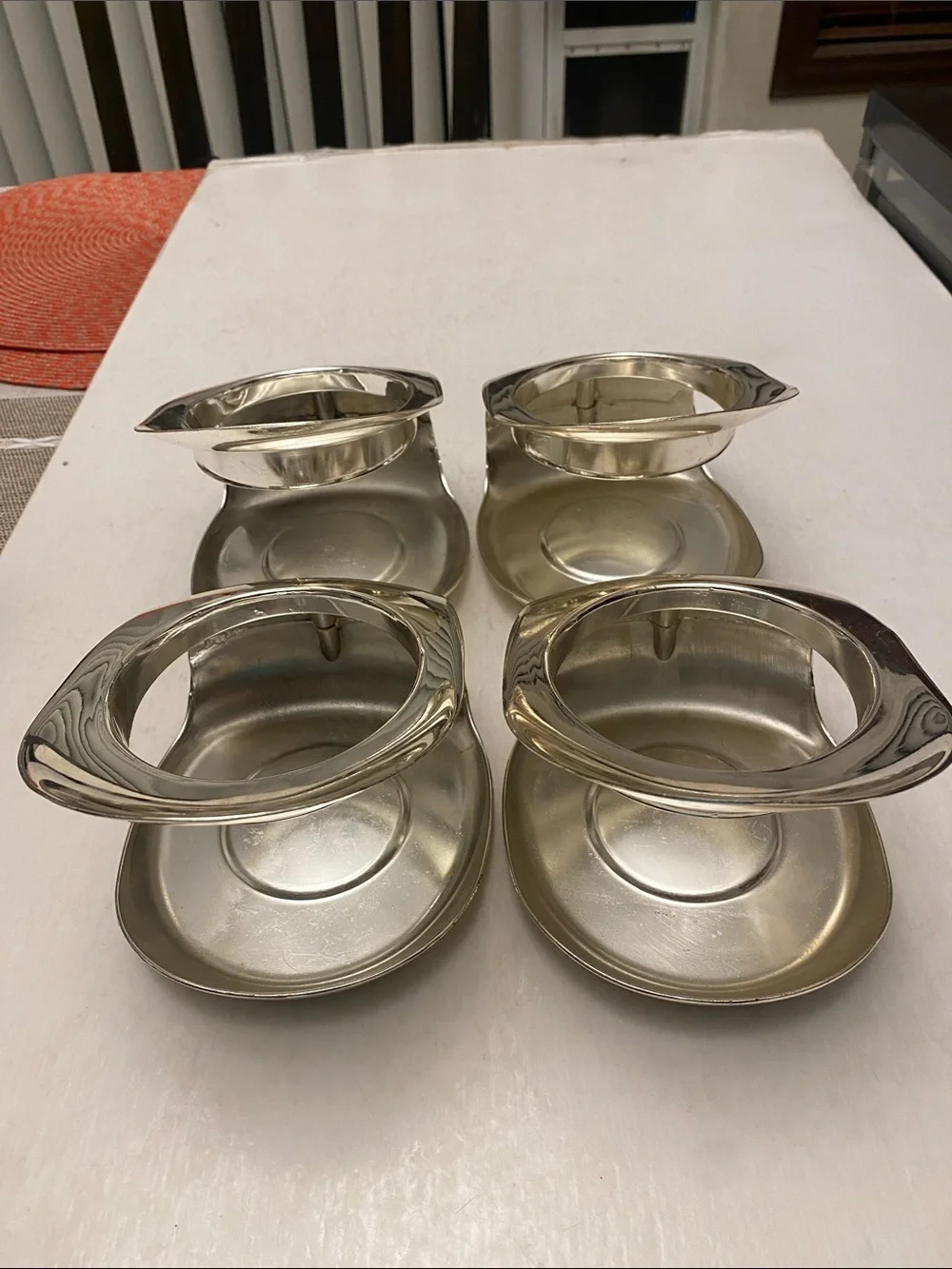 S.Pellegrino Acqua Panna Set of 4 Bottle Holders Coasters Restaurant Barware